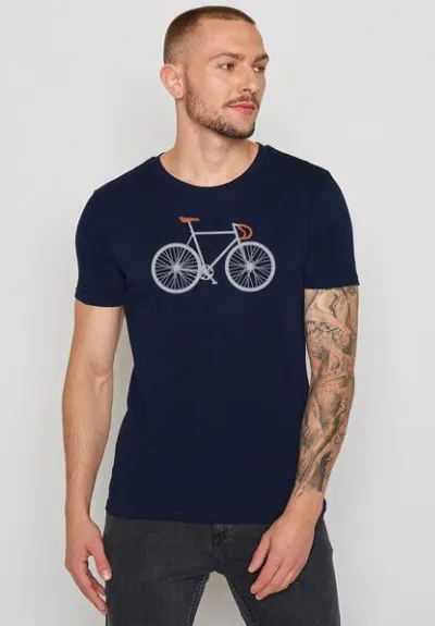 GreenBomb GREENBOMB Bike Two Guide - Sportliches T-Shirt aus Bio-Baumwolle / hochwertiger Print / GOTS / Fair & Vegan