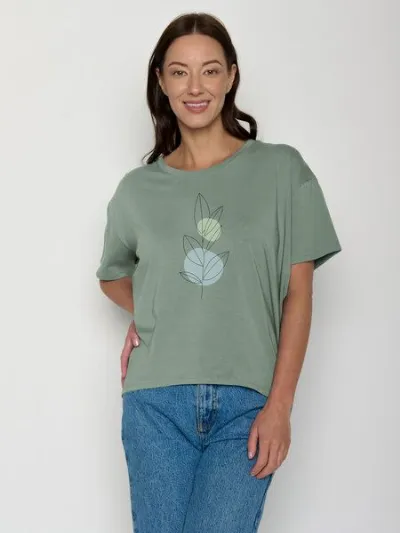 GreenBomb GREENBOMB Bloom Classic Feel - Lässiges T-Shirt aus Bio-Baumwoll-Mix / hochwertiger Print / GOTS / Fair & Vegan