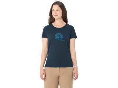 Vaude VAUDE Damen-T-Shirt Cyclist V schnelltrocknend, dark sea/dark sea,