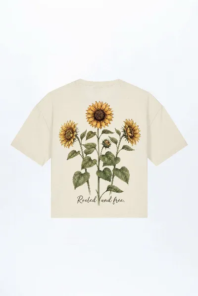 GREEN SHIRTS Sunflower Rooted And Free Women T-Shirt für Frauen