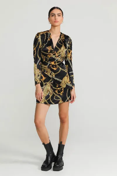 Lovjoi LOVJOI Damen vegan Kleid Emylia Jaguar Barock