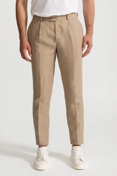 De IONESCU De IONESCU Herren vegan Hose The Romana Leinen Sand