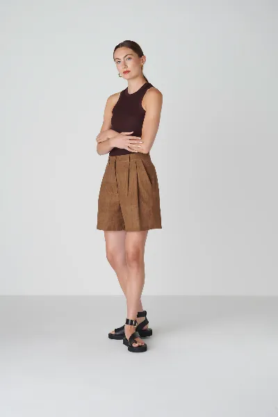Floria Collective Floria Collective Damen vegan Shorts Bièl Cappuccino