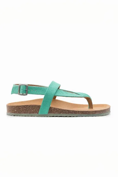 Zouri Zouri Damen vegan Sandalen Insel See Grün