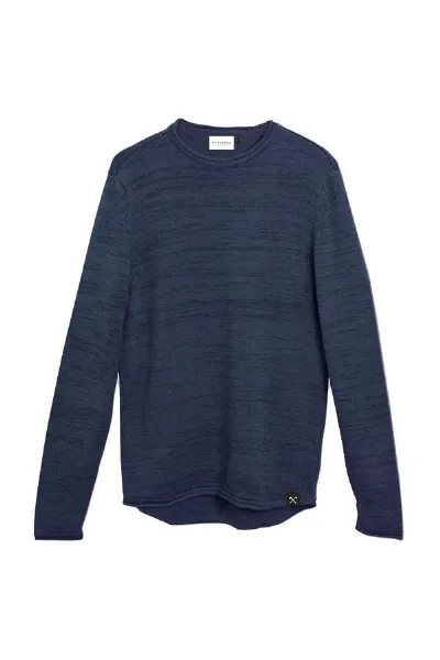 The Driftwood Tales The Driftwood Tales Herren vegan Dünner Pullover Dunkelblau
