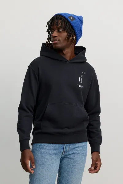 recolution Recolution Herren vegan Kapuzenpulli Olive Falscher Weg Fahrer