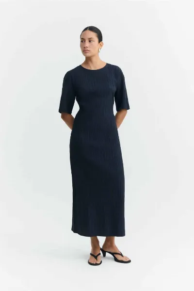 thinking mu Thinking MU Damen vegan Kleid Kina Blau