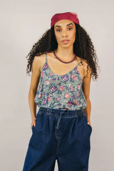 el.résidu el.résidu Damen vegan Top Priyanka Teal Grün