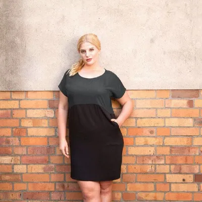 WiDDA berlin WiDDA berlin Kleid TOO GREY aus TENCEL® Lyocell in Grau/Schwarz