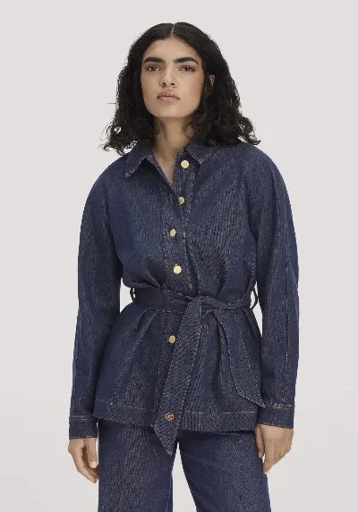 hessnatur hessnatur Damen Jeansjacke Relaxed aus Bio-Denim - blau