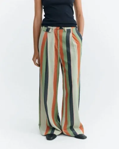 thinking mu thinking mu Quick Stripes Pat Pants