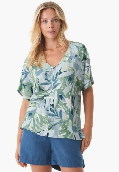 ORGANICATION ORGANICATION Bluse aus LENZING ECOVERO mit Blattmuster