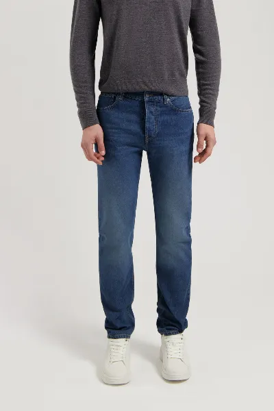 MUD Jeans MUD Jeans Herren vegan Jeans Mid Straight John Rustic Blue