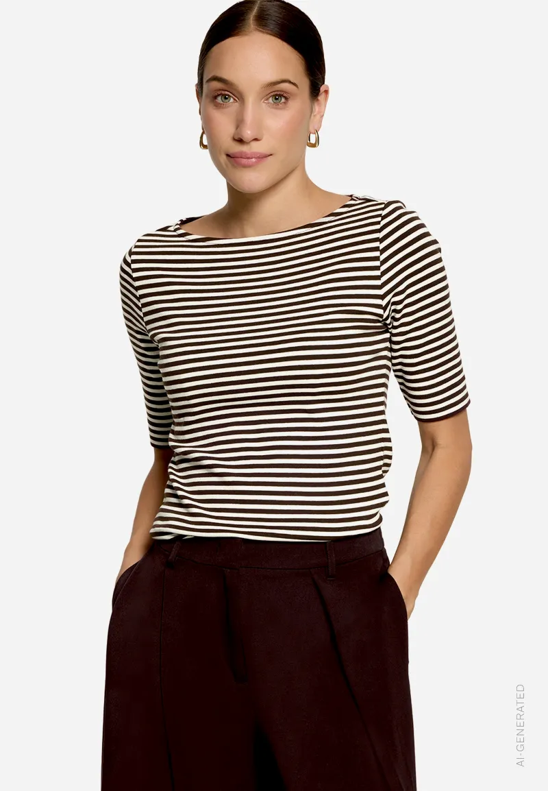 zero Ringelshirt mit U-Boot Ausschnitt