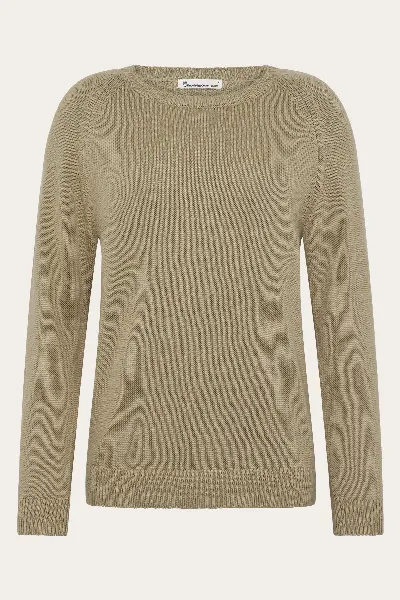 KnowledgeCotton Apparel KnowledgeCotton Apparel Damen vegan Pullover Damen Rundhalsausschnitt Twill