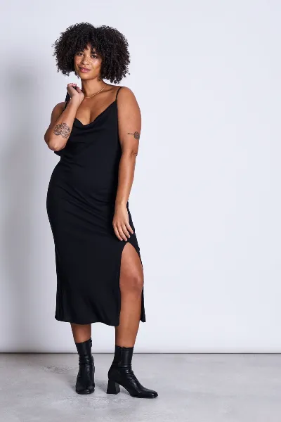 JAN N JUNE JAN 'N JUNE Damen vegan Midikleid Helen