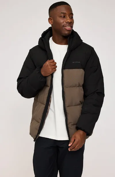 Mazine Mazine Herren vegan Pufferjacke Schwarz-Oliv