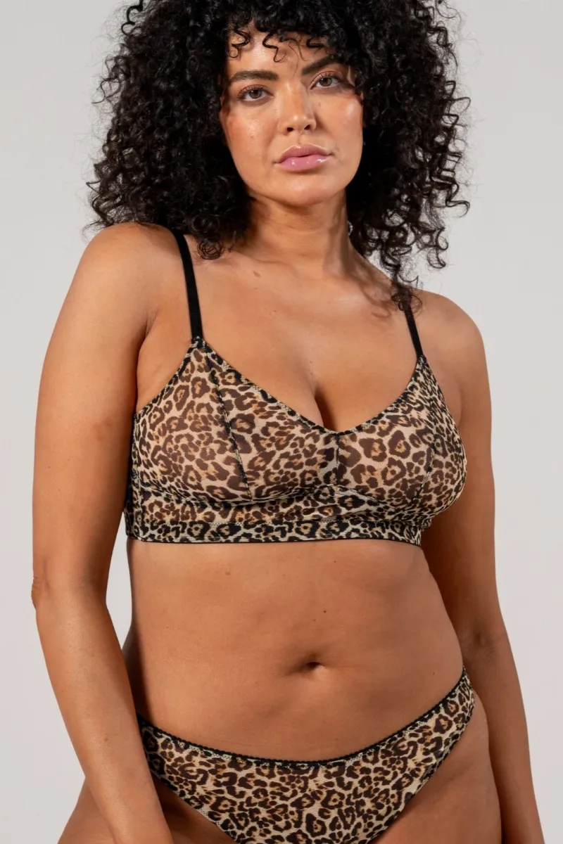 Understatement Understatement Damen vegan Mesh Balconette Leopard