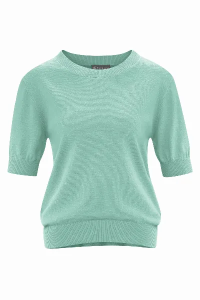 HempAge Hempage Damen vegan Kurzarm Pullover In Salbei
