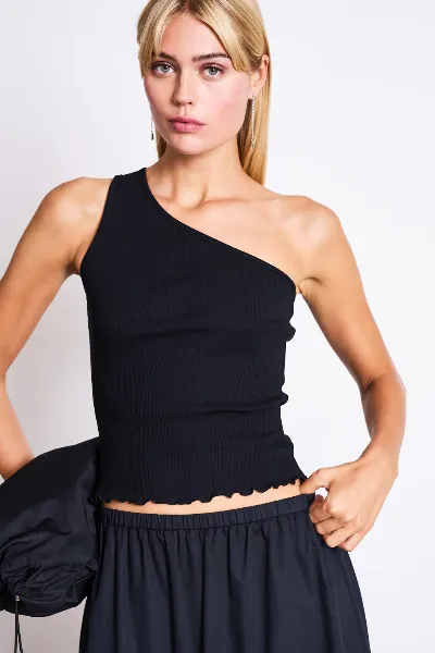 JAN N JUNE JAN 'N JUNE Damen vegan Top One Shouldrer Tigris