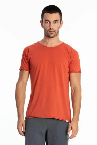 RAVENS VIEW IBIZA RAVENS VIEW IBIZA Herren vegan T-Shirt Rundhalsausschnitt Wild Terracotta Orange