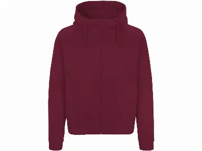 Neutral Neutral Bio-Unisex-Zip-Hoodie mit verstecktem Reißverschluss, bordeaux,