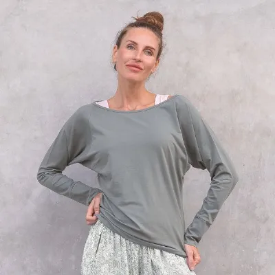 Jaya Jaya YANTI - Damen - Longsleeve für Yoga und Freizeit aus Biobaumwolle