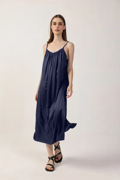 Neu Nomads Neu Nomads Damen vegan Kleid Adele Mitternacht