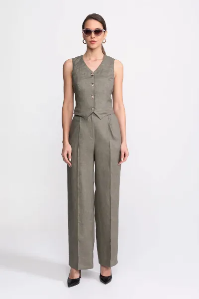 De IONESCU De IONESCU Damen vegan Set Figa Leinen Khaki