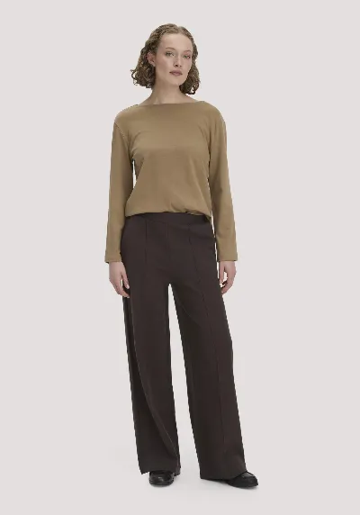 hessnatur hessnatur Damen Hose Wide Leg Relaxed aus Bio-Baumwolle - braun