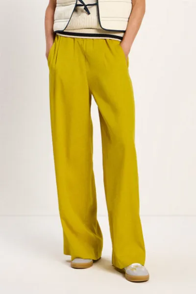 LANIUS Lanius Damen vegan Hose Weites Bein