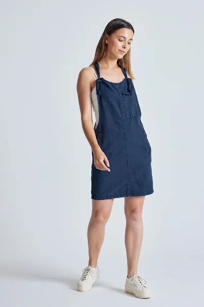 Flax and Loom Flax and Loom Damen vegan Kleid Latzhose Peggy Navy