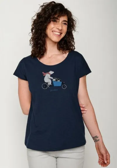 GreenBomb GREENBOMB Bike Cargo Family Cool - Sportliches T-Shirt aus Bio-Baumwolle / hochwertiger Print / GOTS / Fair & Vegan