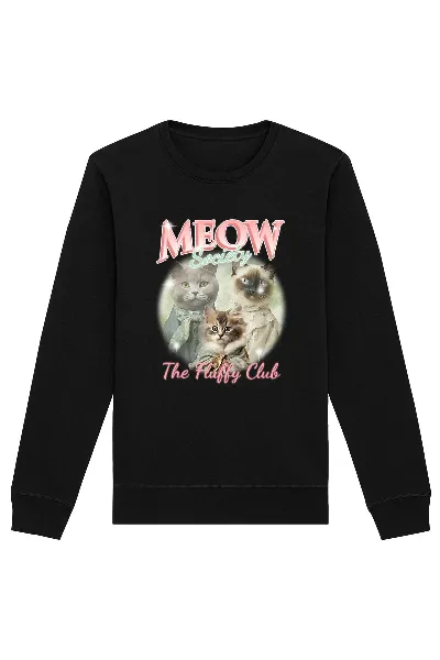Oat Milk Club Oat Milk Club Damen vegan Sweatshirt Meow Society