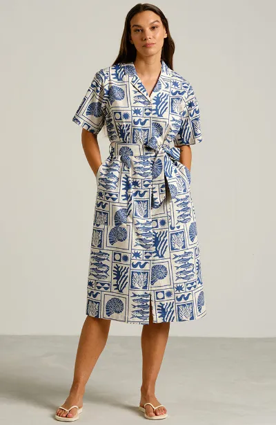 Dedicated DEDICATED Damen vegan Kleid Orrefors Ozeanblau/