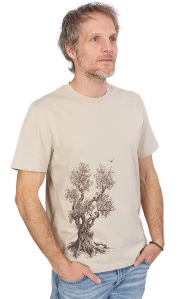 Life-Tree Life-Tree Organic Fairwear Shirt Men Olive Tree