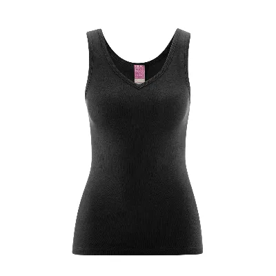 Living Crafts LIVING CRAFTS - Damen V-Neck-Trägertop - Schwarz