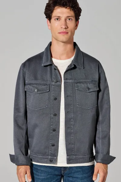 HempAge Hempage Herren vegan Jeansjacke Dunkel