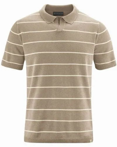 HempAge HempAge Herren Strick-Polo Hanf/Biobaumwolle