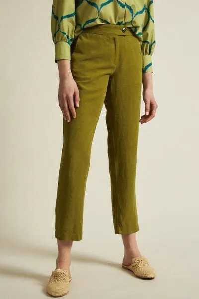 LANIUS LANIUS 7/8 Hose aus TENCEL Lyocell mit Leinen