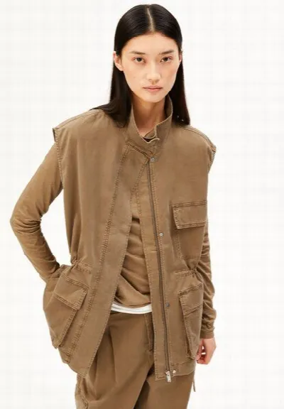 ARMEDANGELS ARMEDANGELS BRUSHED GMT DYE Damen Weste aus Bio-Baumwoll Mix