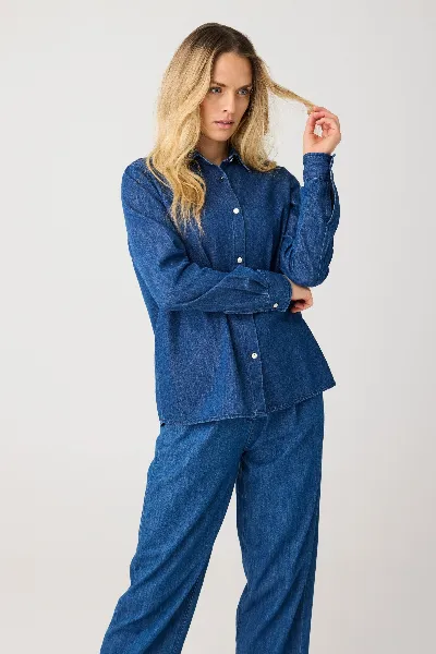 KnowledgeCotton Apparel KnowledgeCotton Apparel Damen vegan Denim Shirt