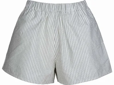 MELA MELA Bio-Damen-Pyjamashort VANIKA aus Perkal, thymian/naturweiß,