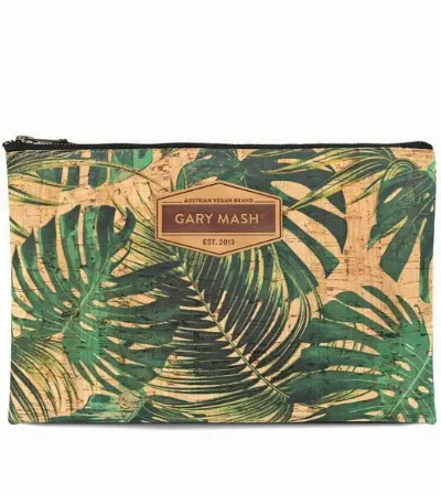 Gary Mash GARY MASH Kork Clutch Handtasche mit Palmenmuster