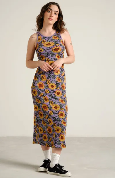 Dedicated DEDICATED Damen vegan Kleid Rippe Motala Sonnenblume Haze Lila