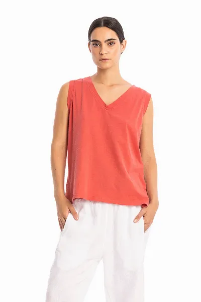 RAVENS VIEW IBIZA RAVENS VIEW IBIZA Damen vegan Top Marea Lehm Rot