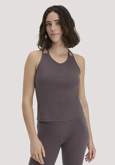 hessnatur hessnatur Loungewear Top Fitted ACTIVE COMFORT aus Bio-Baumwolle - braun