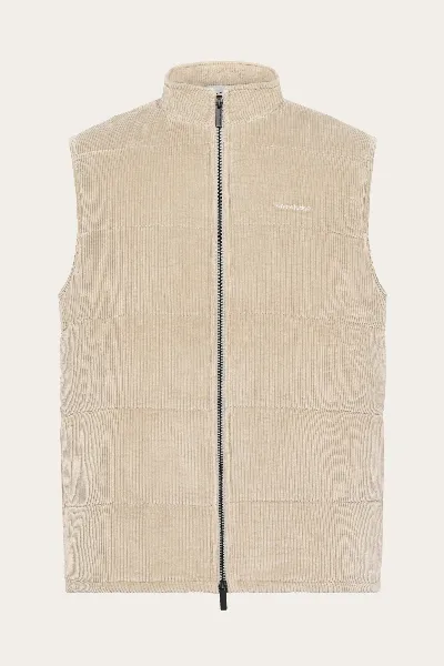 KnowledgeCotton Apparel KnowledgeCotton Apparel Herren vegan Weste Corduroy Light Feather Gray