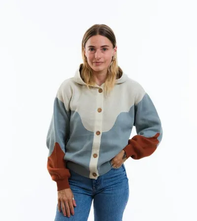 Gary Mash GARY MASH Oversize-Cardigan Winnie mit Kapuze aus Biobaumwolle