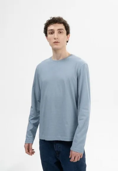 MELA MELA Basic Langarmshirt Style JERIN aus 100% Bio-Baumwolle